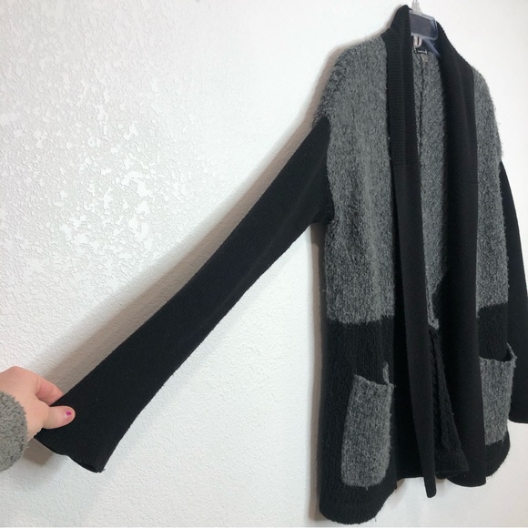 Smartwool Women's Moon Ridge Cardigan Sweater Wrap Gray Black Size Medium - Picture 8 of 13